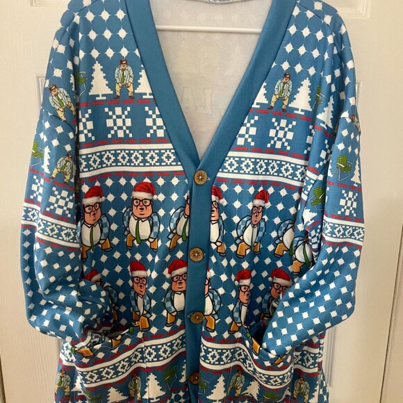3x Unisex Matt Foley Christmas Cardigan Sweater - Picture 2 of 7